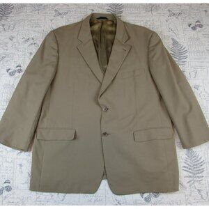 BURBERRY LONDON Beige 100% light weight Wool Mens Blazer Sport Coat Jacket 46 R
